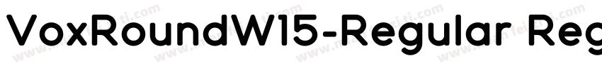 VoxRoundW15-Regular Regular字体转换